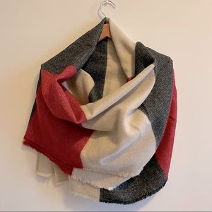Zara giant color block blanket scarf
